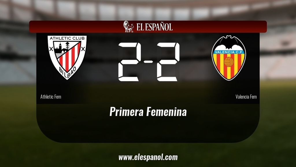 Empate, 2-2, entre el Athletic Club y el Valencia Femenino