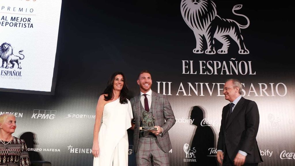 Sergio Ramos reúne a Florentino Pérez, Rubiales y Tebas en los premios de El Español