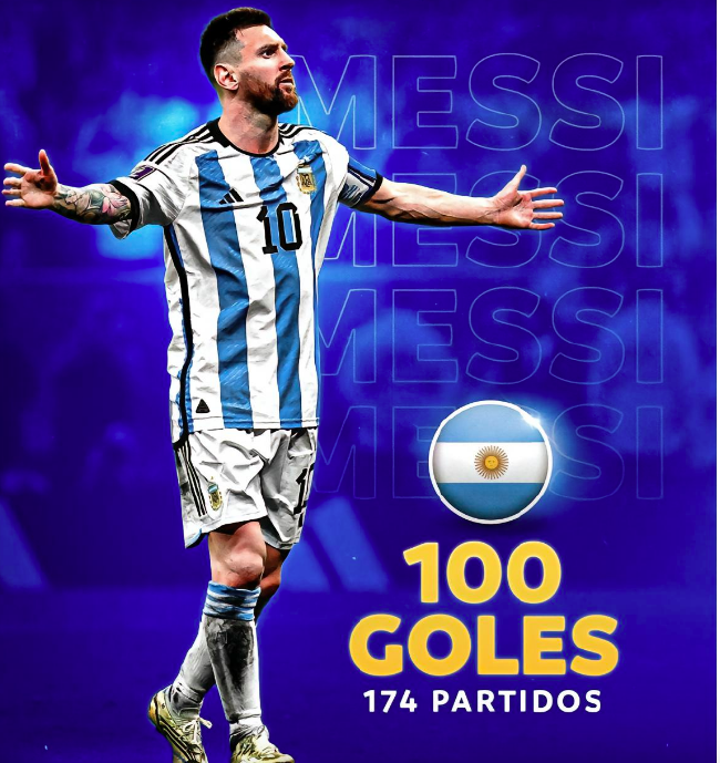 ¡Messi a la selección argentina con cien goles! Hat Trick en medio tiempo