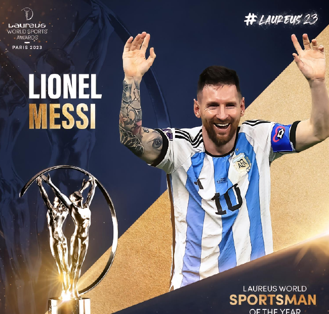 Oficial: Messi gana el Premio Lawrence al mejor atleta masculino 2023