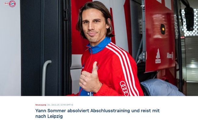 Oficial: el Bayern firmó un contrato de 9,5 millones de Sommer por 2 años y Medio