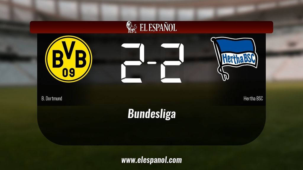 El Borussia Dortmund no pudo conseguir la victoria ante el Hertha BSC (2-2)