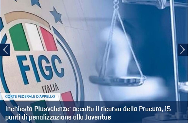 Oficial: Juventus condenado a deducir 15 puntos de la serie a por fraude financiero