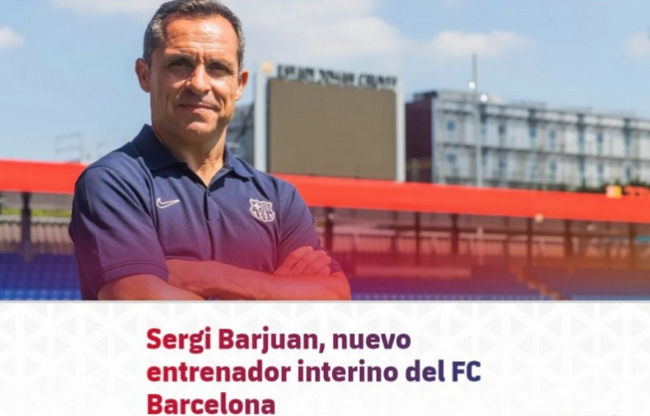 Oficial: el entrenador interino de barca, Juan Balboa, ha entrenado para el equipo de la Primera División