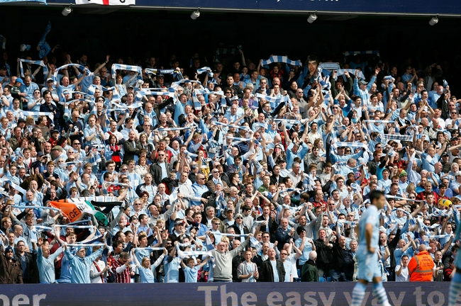 Manchester City 1 fan being attacked Life threatened Blue Moon has contacted Police